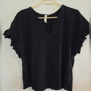 Anthropologie Pilcro ruffle sleeve Tshirt Sz M